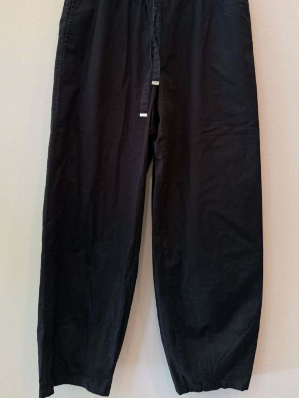 ZARA Womens Black Wide Leg Barrel Pants